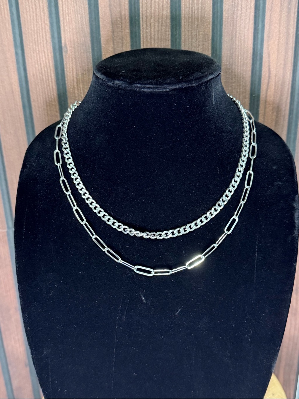 The Willow Tree Layered Silver Chain Necklace